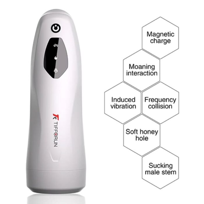 Tifforun Spaceship Automatic Stroker 10 Vibration 5 Push Sucking Masturbator