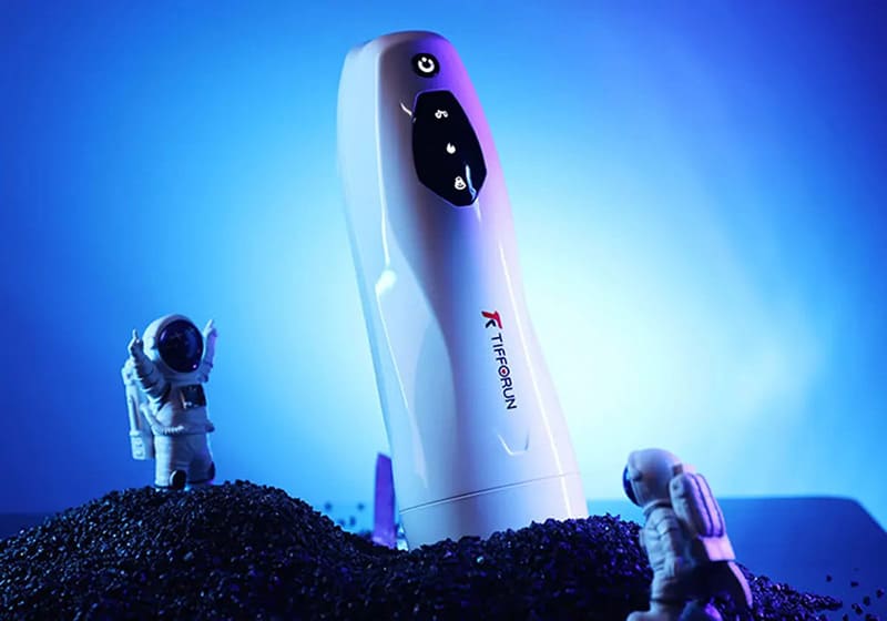 Tifforun Spaceship Automatic Stroker 10 Vibration 5 Push Sucking Masturbator