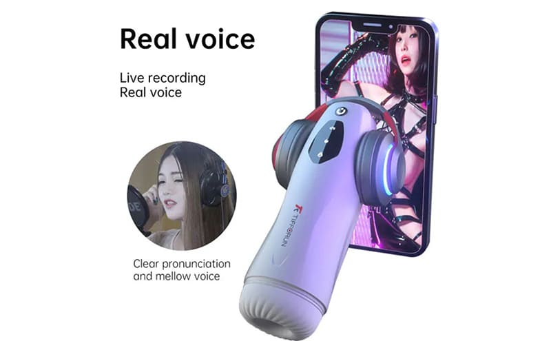 Tifforun Spaceship Automatic Stroker 10 Vibration 5 Push Sucking Masturbator
