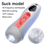 Tifforun Spaceship Automatic Stroker 10 Vibration 5 Push Sucking Masturbator