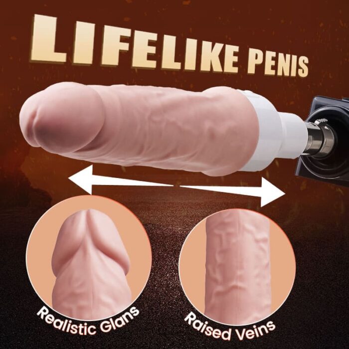 Lovesvibe Automatic 12 Powerful Vibration Modes Heating Dildo Machine with Suction Cup 28 Inch
