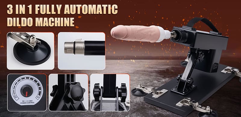 Lovesvibe Automatic 12 Powerful Vibration Modes Heating Dildo Machine with Suction Cup 28 Inch
