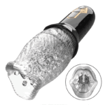 Rose Male Masturbator with 10 Vibrating 5 Rotating modes Blowjob Toy for Penis Training
