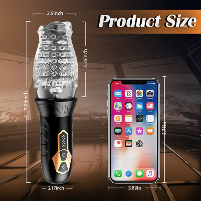 Rose Male Masturbator with 10 Vibrating 5 Rotating modes Blowjob Toy for Penis Training