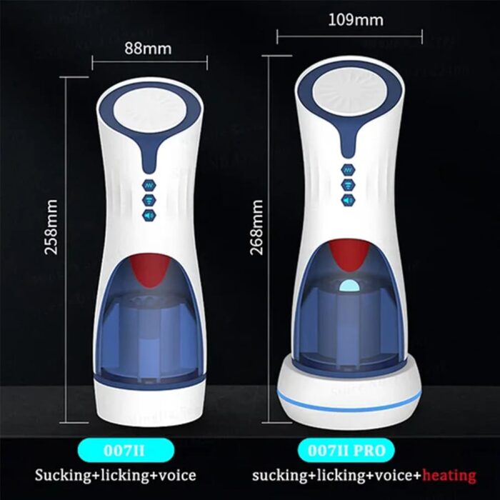 007-Ⅱ Automatic Tongue Licking Male Masturbator with 7 Tongue licking & 4 Sucking Electric Voice Mens Sex Toys