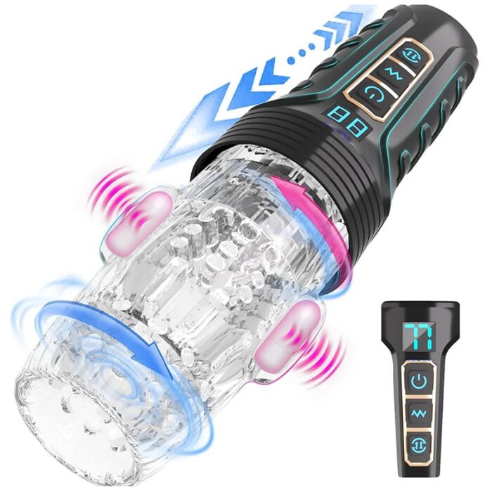 Arthur 3.0 Gawk Gawk 3000 Male Masturbator with 10 Vibration 5 Thrusting Rotation Mode LCD Mens Sex Toy