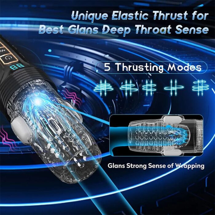 Arthur 3.0 Gawk Gawk 3000 Male Masturbator with 10 Vibration 5 Thrusting Rotation Mode LCD Mens Sex Toy