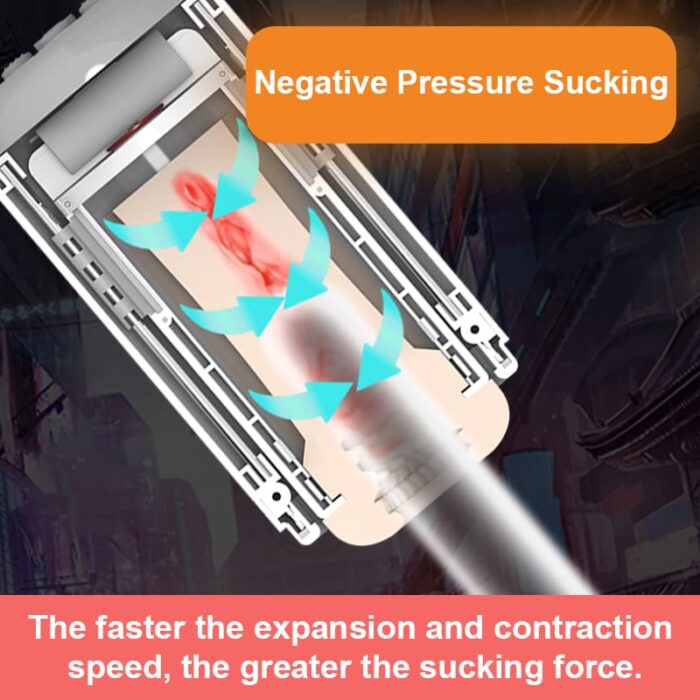 Automatic Lubricating Male Masturbator, 8 Vibration Thrusting Hands Free Male Stroker with Strap