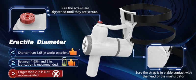 Automatic Lubricating Male Masturbator, 8 Vibration Thrusting Hands Free Male Stroker with Strap