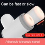 Automatic Lubricating Male Masturbator, 8 Vibration Thrusting Hands Free Male Stroker with Strap