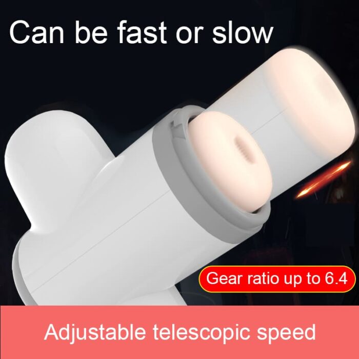Automatic Lubricating Male Masturbator, 8 Vibration Thrusting Hands Free Male Stroker with Strap