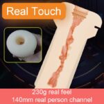 Automatic Lubricating Male Masturbator, 8 Vibration Thrusting Hands Free Male Stroker with Strap