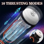 Automatic Male Masturbator with 10 Vibration & Thrusting 4 Suction Male Sex Toy