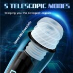 Automatic Male Masturbator with 3D Textured Sleeve, 5 Frequency Telescopic Adult Sex Toys