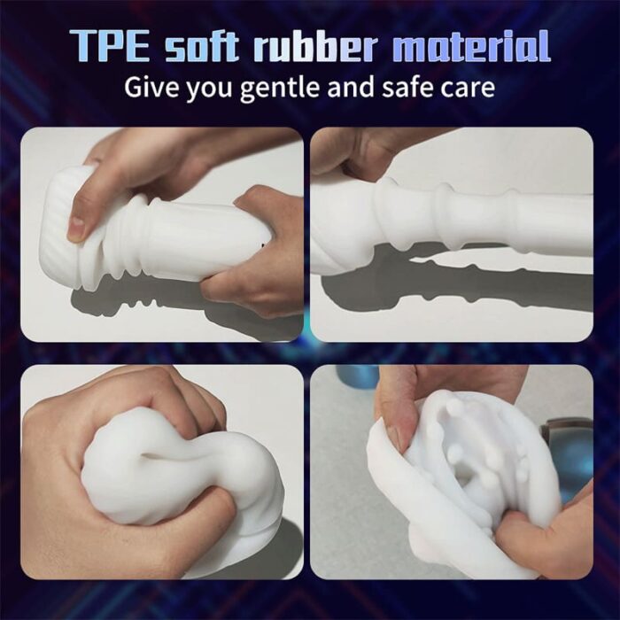 Automatic Male Masturbator with 3D Textured Sleeve, 5 Frequency Telescopic Adult Sex Toys