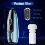 Automatic Male Masturbator with 3D Textured Sleeve, 5 Frequency Telescopic Adult Sex Toys