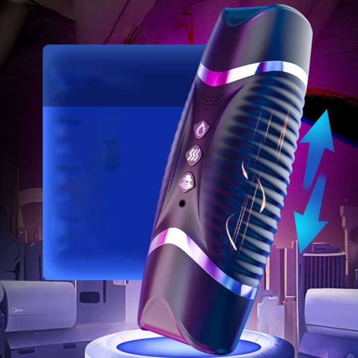 Black Hole R20 Automatic Male Masturbator with Heating Moaning Voice Double Head Blowjob Penis Trainer 6