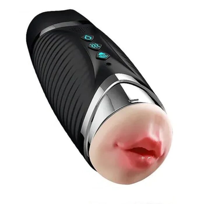 Black Hole R20 Automatic Male Masturbator with Heating Moaning Voice Double Head Blowjob Penis Trainer