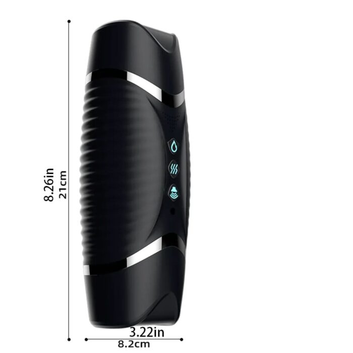 Black Hole R20 Automatic Male Masturbator with Heating Moaning Voice Double Head Blowjob Penis Trainer 8