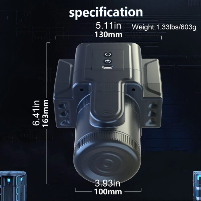 Dogo - Camera Shape 3 IN1 Automatic Male Masturbator with 7 Thrusting Rotating Detachable Male Sex Toy
