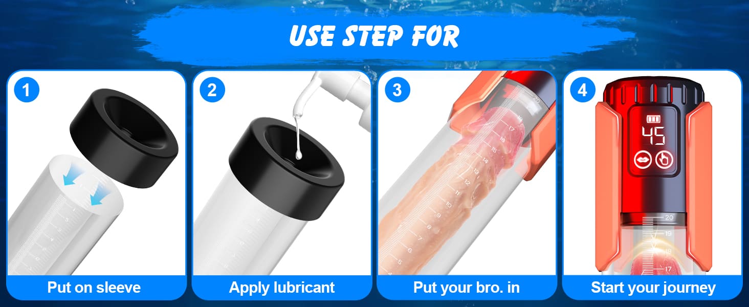 Electric Penis Pump Sex Toys for Men with 5 Suction Intensities, Lovesvibe Rechargeable LCD Penis Vacuum Pump