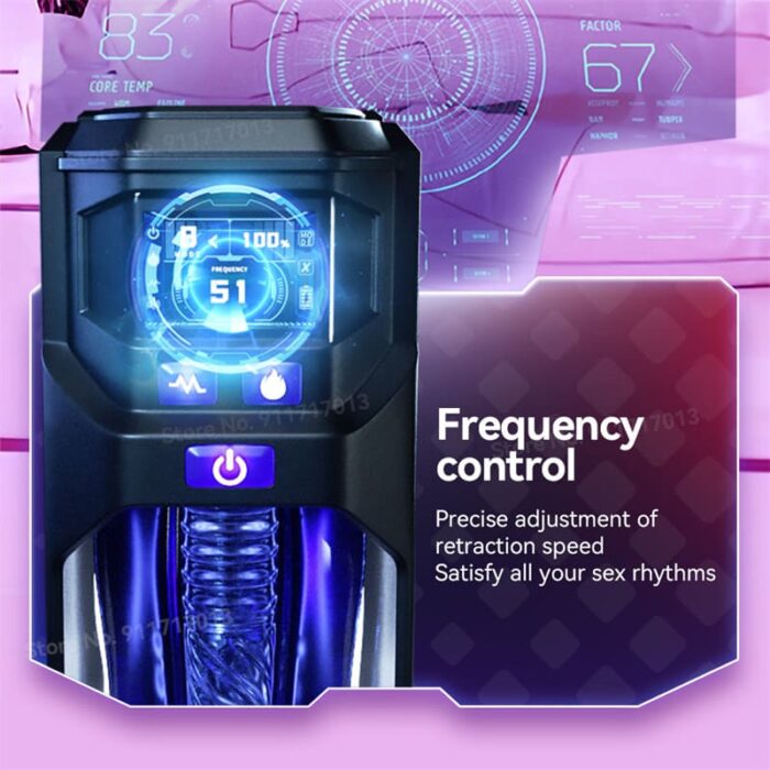 Explorer X 9 Vibration Sucking Automatic Male Masturbator with Voice & Heating 3D Textured LCD Male Sex Toys