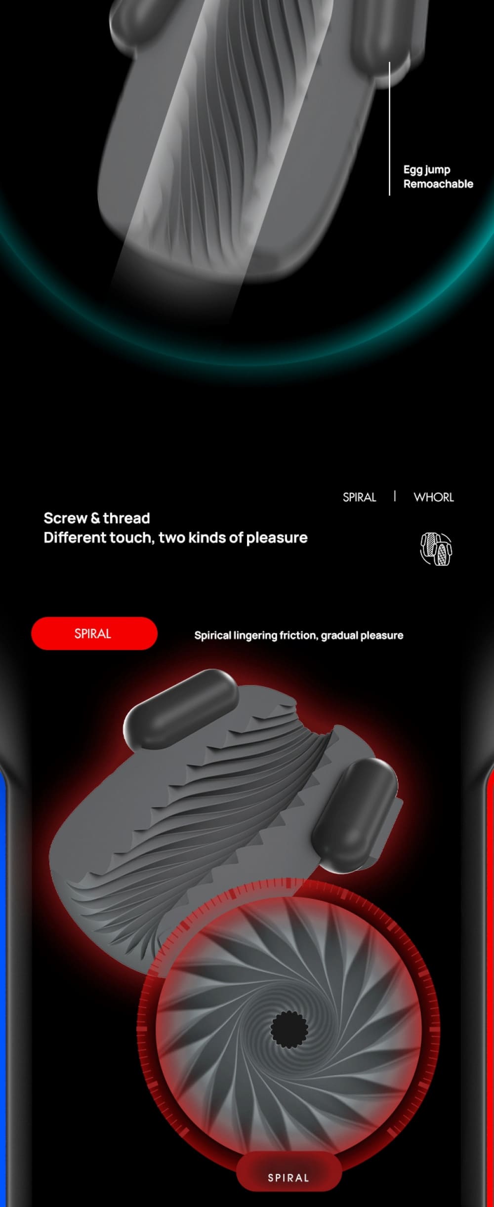 GALAKU Fast Speed ​​​​Glans Trainer Penis Exercise Masturbator with 8 Gears Speed Penis Trainer Sex Toys for Men