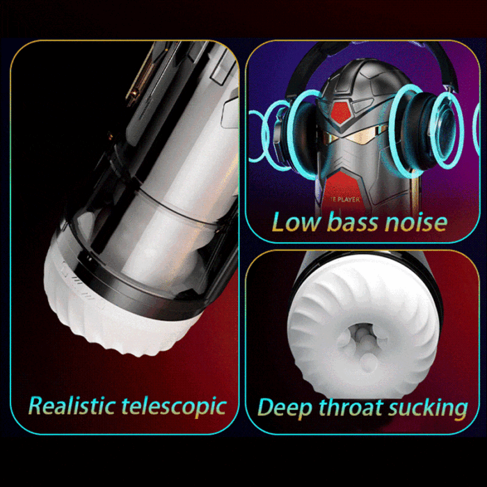 GALAKU Mecha Automatic Mate Masturbator with 10 Vibration Thrusting Bluetooth APP Control Player Masturbator