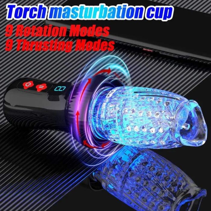 New Gawk Gawk 3000 Automatic Male Masturbator with 9 Thrusting & Rotating Modes Waterproof Penis Masturbator