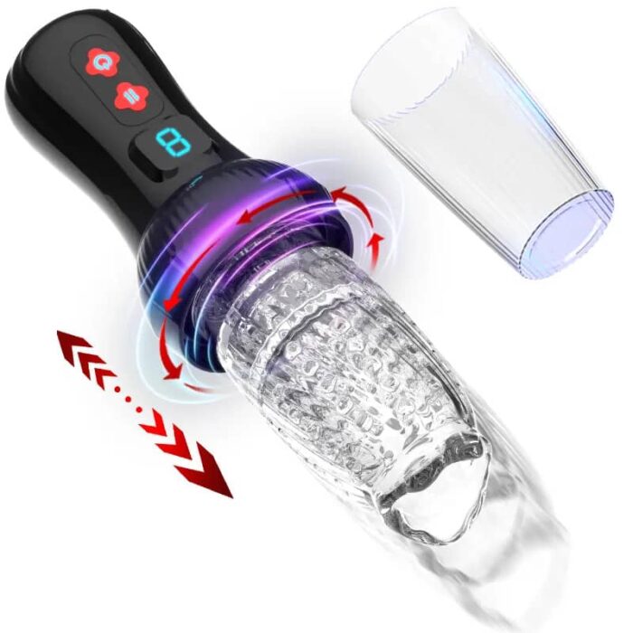New Gawk Gawk 3000 Automatic Male Masturbator with 9 Thrusting & Rotating Modes Waterproof Penis Masturbator