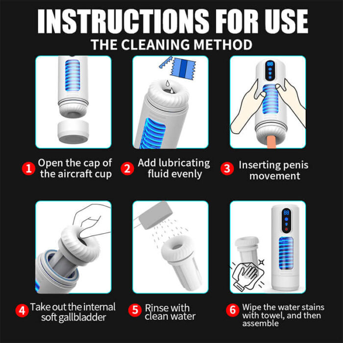 Automatic Male Masturbator with 9 Vibration Rotation & Thrusting Stroker for Sex Toys for Men Max Jet Cup