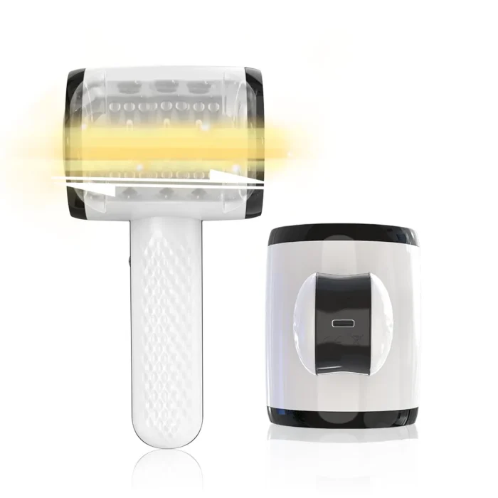 Hair Dryer Automatic Male Masturbator with 6 Vibrations Thrusting Penis Trainer Adult Sex Toys