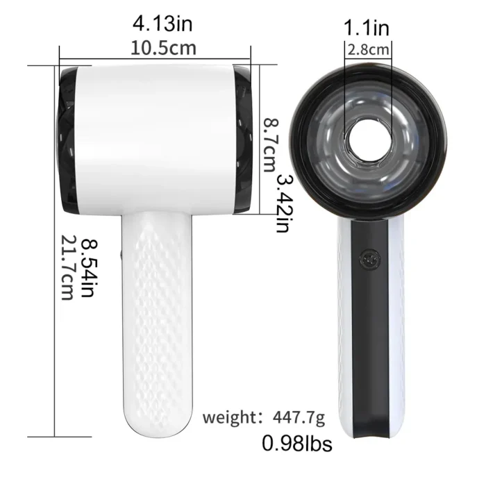 Hair Dryer Automatic Male Masturbator with 6 Vibrations Thrusting Penis Trainer Adult Sex Toys