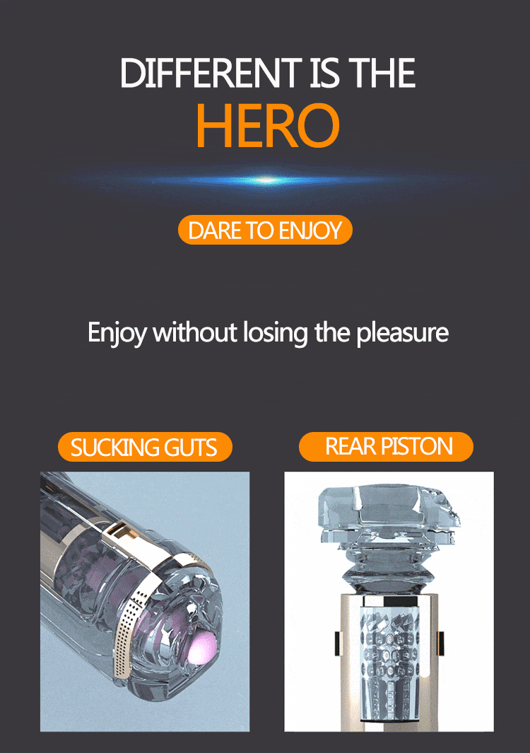 Hero Automatic Male Masturbator with 6-Frequency Thrusting Self-Heating Blowjob Penis Sleeve
