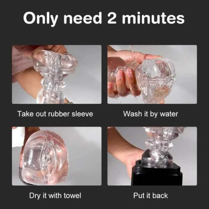 Hero Automatic Male Masturbator with 6-Frequency Thrusting Self-Heating Blowjob Penis Sleeve