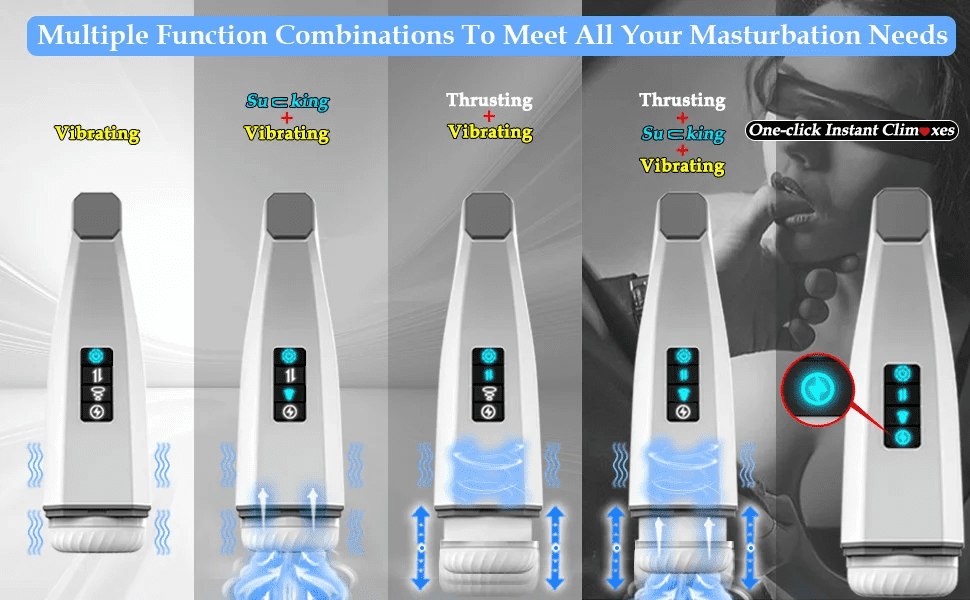 Hgod 007 Automatic Masturbator with Heating 4 Vibration 5 Thrusting 7 Sucking Male Stroker