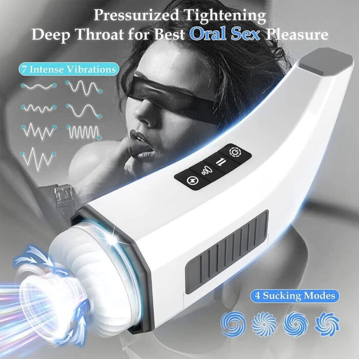Hgod 007 Automatic Masturbator with Heating 4 Vibration 5 Thrusting 7 Sucking Male Stroker
