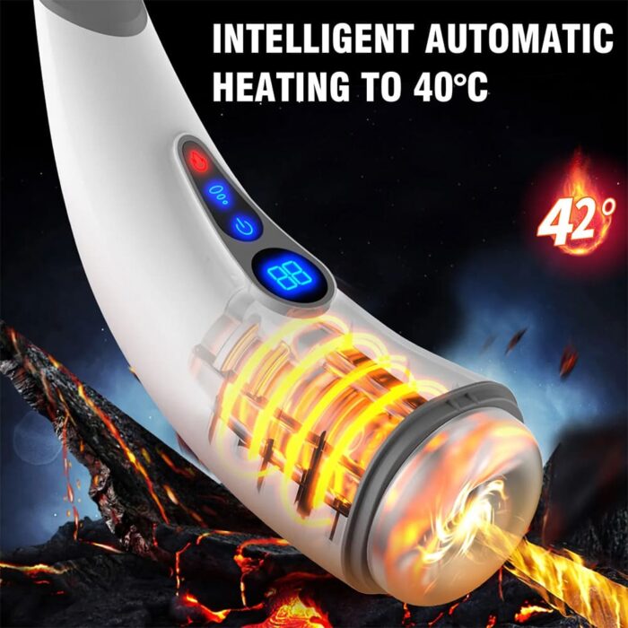 Hgod 007 Pro 9 Vibrating & 9 Sucking Male Masturbator with Heating Voice Blowjob LCD Mens Sex Toy