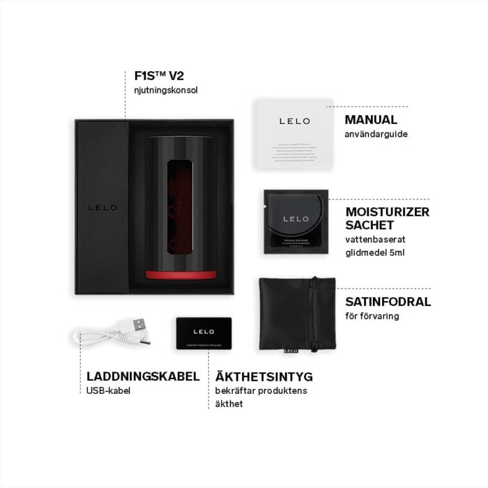 LELO F1S V2 Automatic Male Masturbator with 4 Vibrations Waterproof Sillicone Pocket Pussy Sex Toys for Men