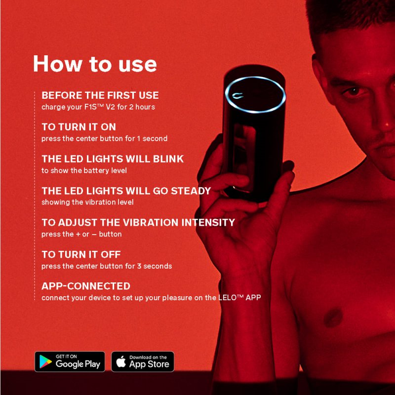 LELO F1S V2 Automatic Male Masturbator with 4 Vibrations Waterproof Sillicone Pocket Pussy Sex Toys for Men