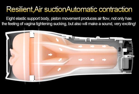 LETEN 10 Frequency Vibrations Male Masturbator Soft TPE Channel Deep Throat Sucking Sex Toys for Men