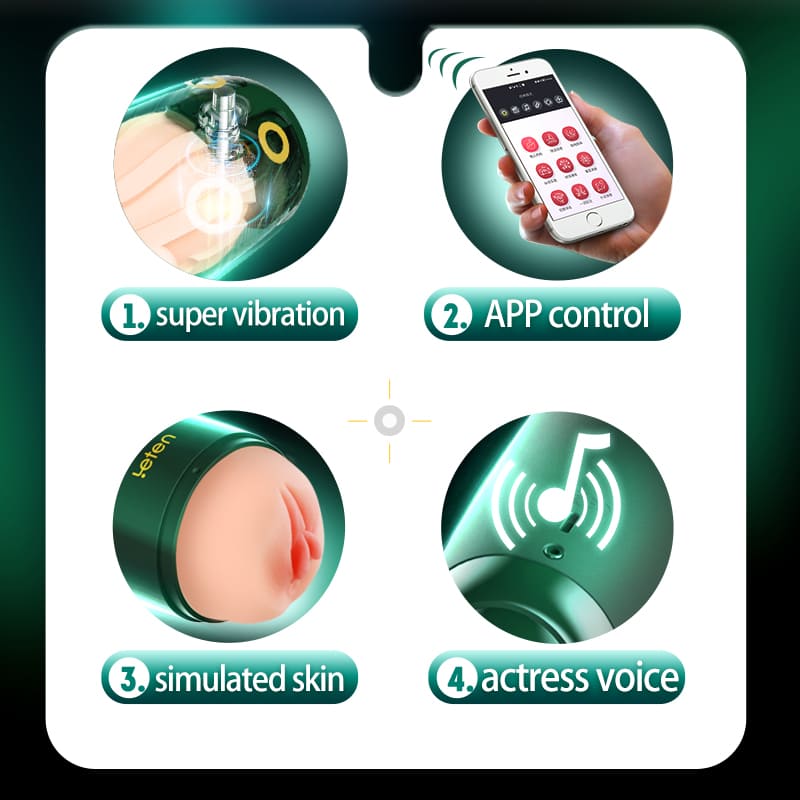 LETEN Automatic Male Masturbator Sex Toys for Men with APP Control 6 Intelligent Interactive Modes Voice Male Stroker