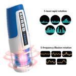 LETEN Automatic Male Masturbator with 5 Speeds 5 Frequency Rotating & 6 Scenes 3D Textured Male Stroker