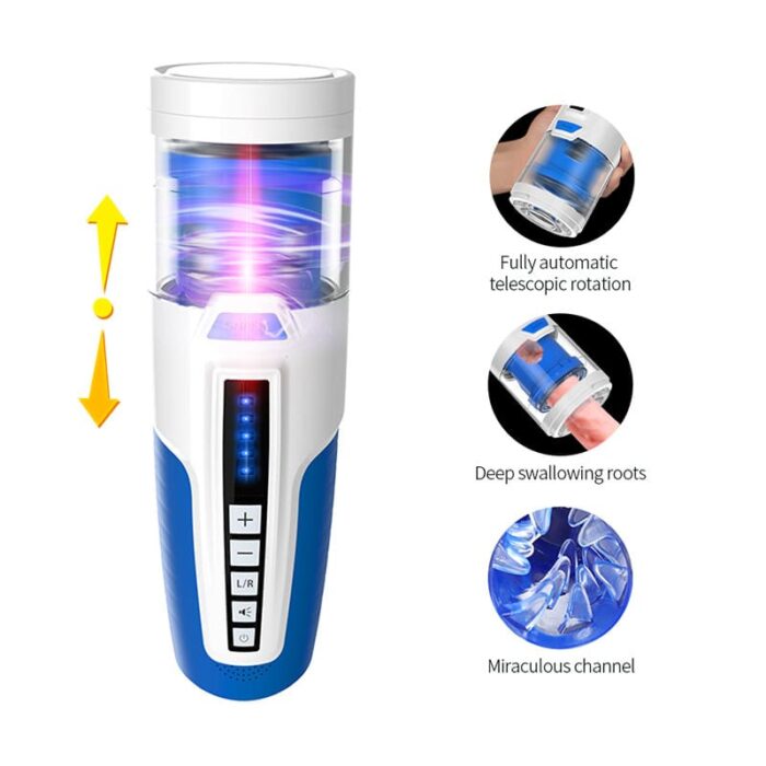 LETEN Automatic Male Masturbator with 5 Speeds 5 Frequency Rotating & 6 Scenes 3D Textured Male Stroker