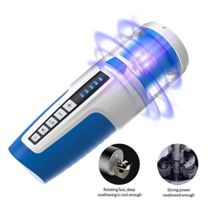 LETEN Automatic Male Masturbator with 5 Speeds 5 Frequency Rotating & 6 Scenes 3D Textured Male Stroker