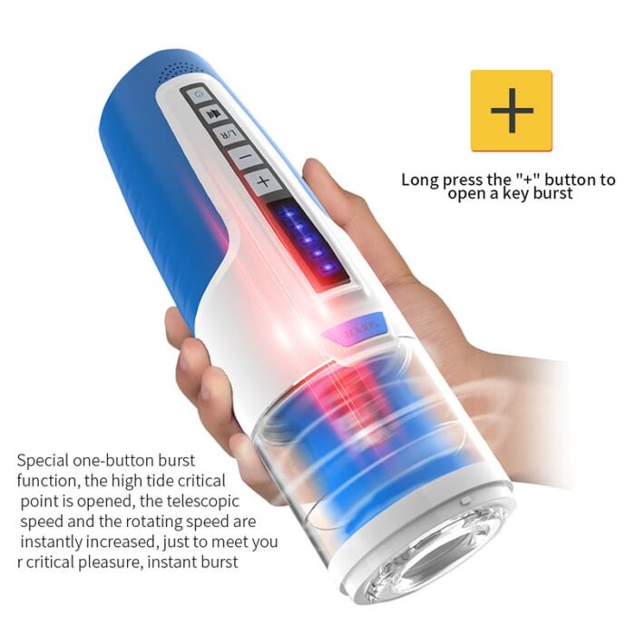 LETEN Automatic Male Masturbator with 5 Speeds 5 Frequency Rotating & 6 Scenes 3D Textured Male Stroker