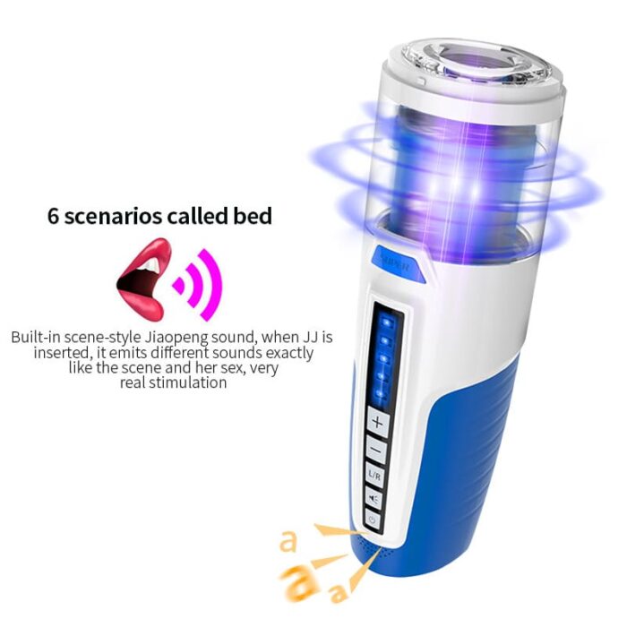 LETEN Automatic Male Masturbator with 5 Speeds 5 Frequency Rotating & 6 Scenes 3D Textured Male Stroker