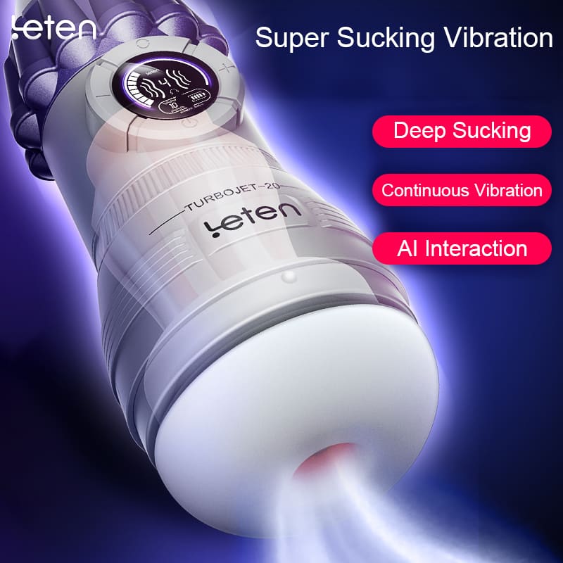 LETEN Deep Sucking Vibration Male Masturbator Simulate Fleshy Skin Adult Toys Pocket Pussy Stroker