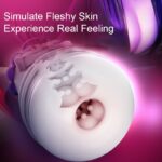 LETEN Deep Sucking Vibration Male Masturbator Simulate Fleshy Skin Adult Toys Pocket Pussy Stroker