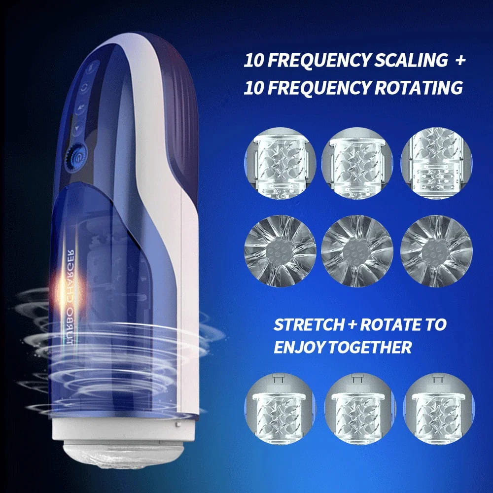 LETEN Powerful Automatic Male Masturbator with 10 Thrusting Rotation Modes Voice Interactive Male Stroker